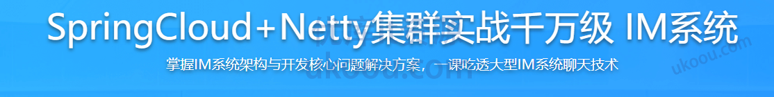 慕课SpringCloud+Netty集群实战千万级 IM系统